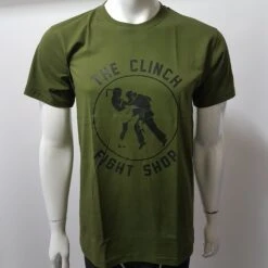 The Clinch Fight Shop Logo Military Green T-Shirt
