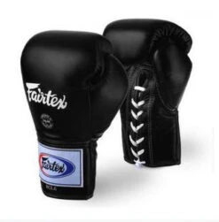 Fairtex BGL6 Pro Lace-up Competition Gloves Black