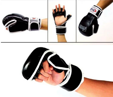 Fairtex FGV15 MMA Sparring Hybrid Gloves Black - Image 2