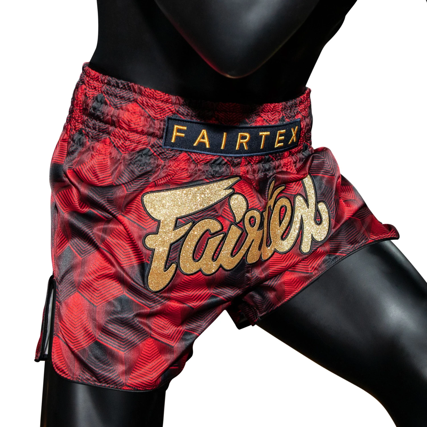 Fairtex Muay Thai Shorts Red/Black BS1919 - Image 2