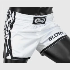 Fairtex Glory Kickboxing Muay Thai Shorts BSG1 White/Black