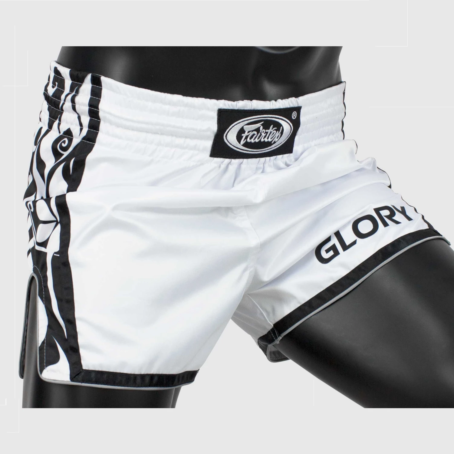 Fairtex Glory Kickboxing Muay Thai Shorts BSG1 White/Black