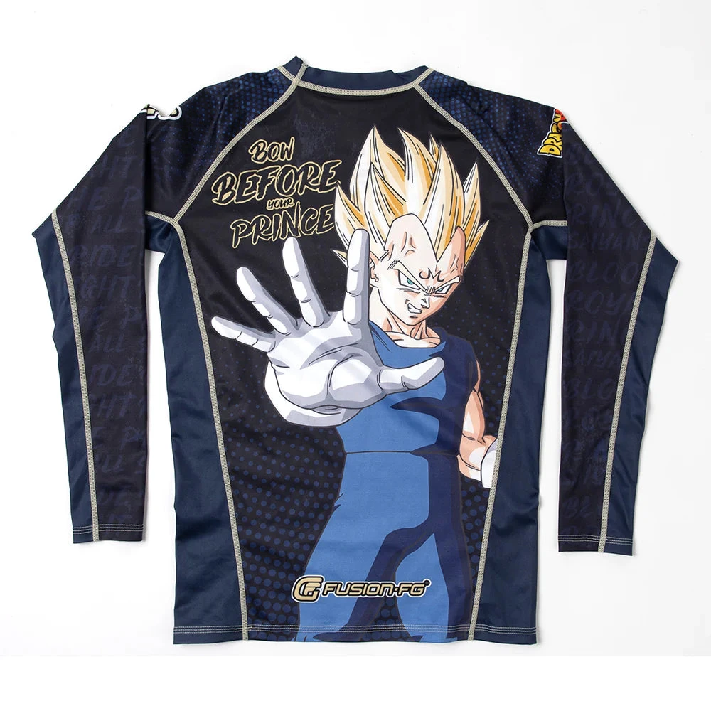 Fusion Fight Gear Dragon Ball Z Vegeta Kids Rash Guard Rashguard - Image 2