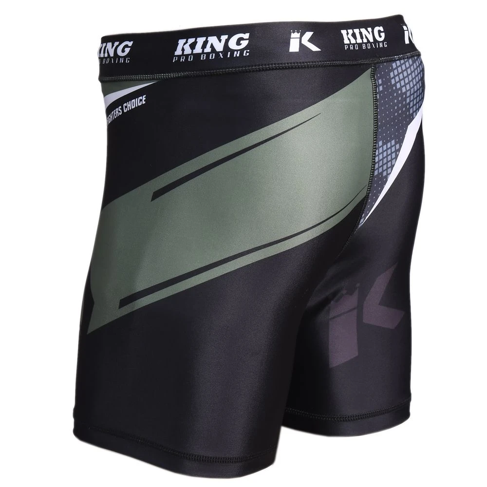 King Pro Boxing Vale Tudo Grappling Fight Shorts Military Green - Image 3