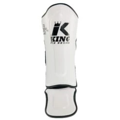 King Pro Boxing Kids Youth Muay Thai Shin Guards White