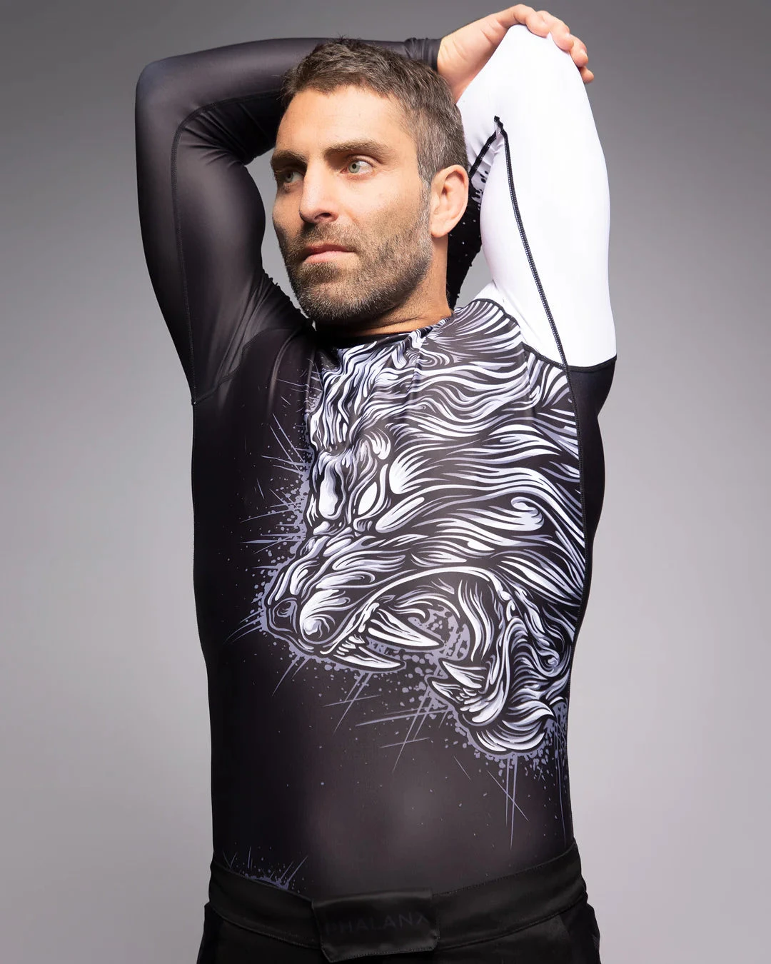 Phalanx Lionheart White Long Sleeve Rash Guard - Image 4